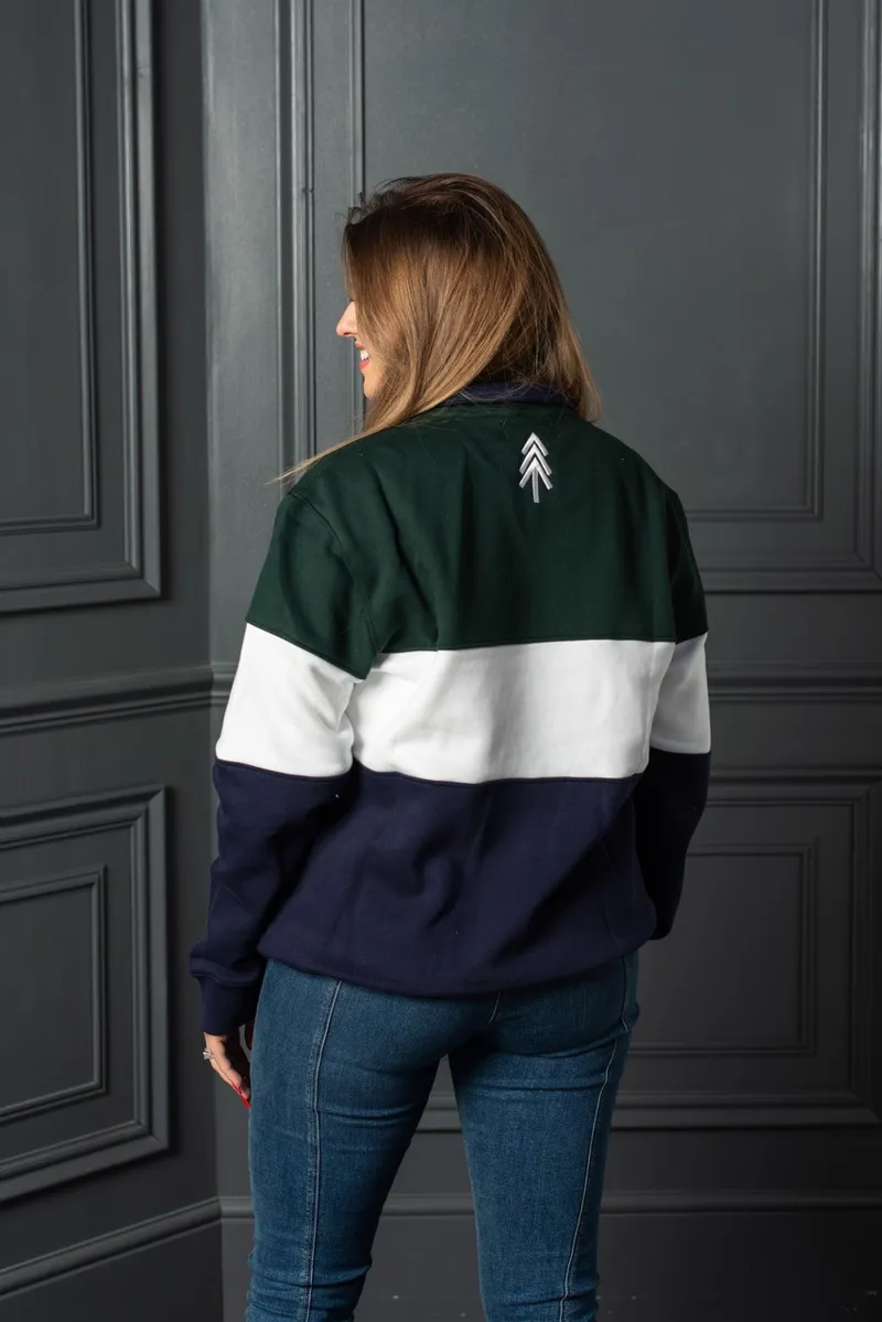 POSH Country Yorkshire 1/4 zip Green White Blue-2